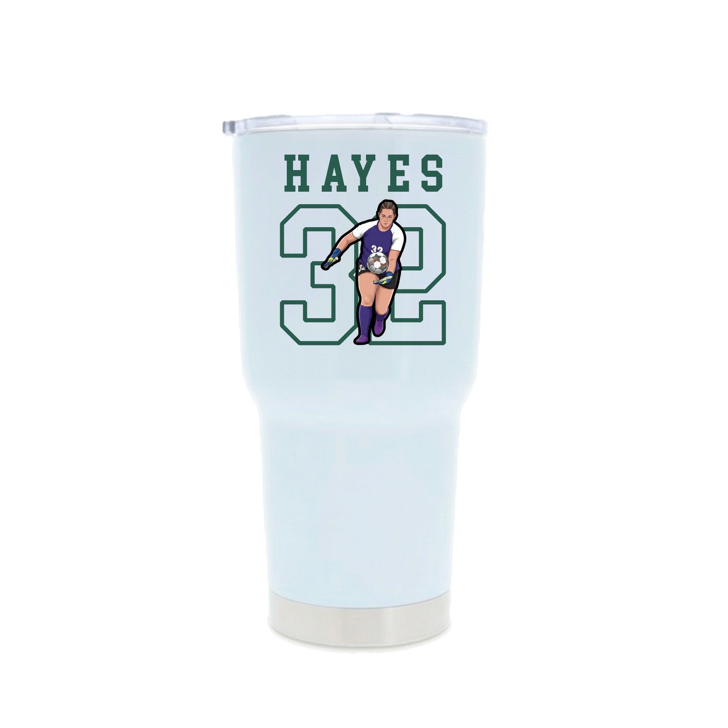 30oz Stainless Steel Tumbler — Shirsey in White