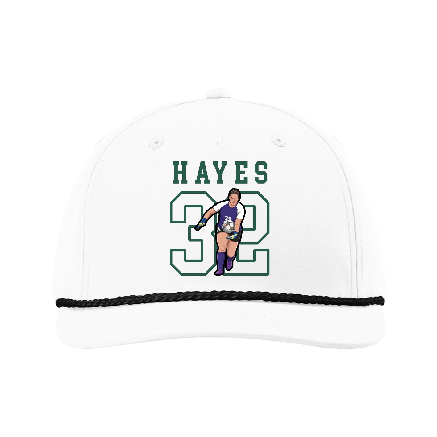 Five-Panel Classic Rope Cap — Shirsey in White