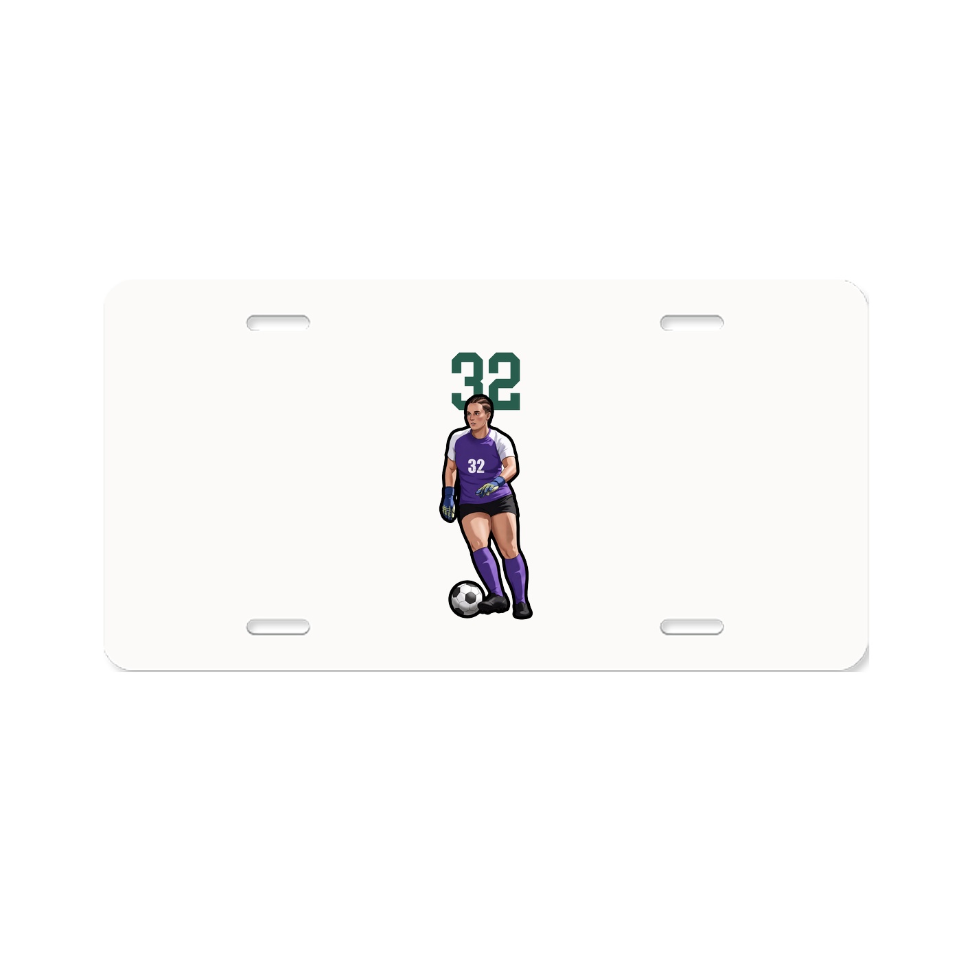 License Plate — Number Top in Classic