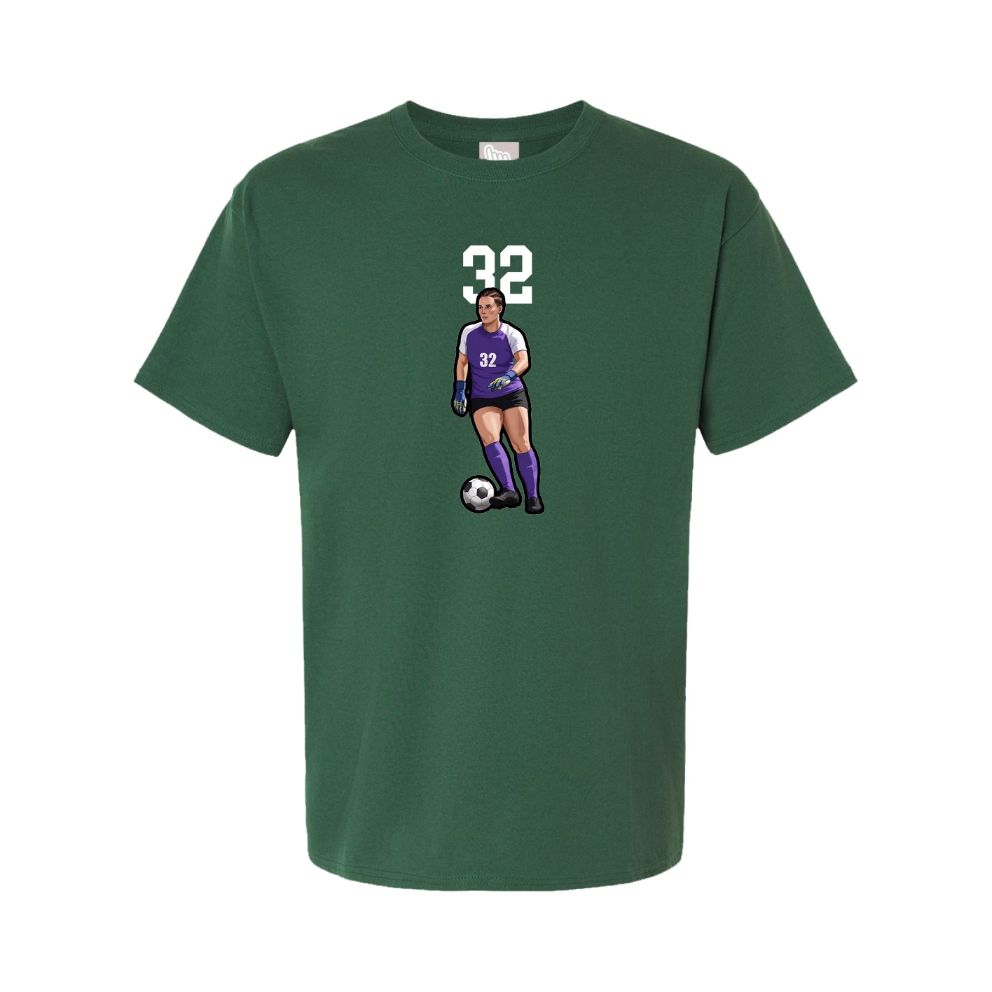 Youth Tee — Number Top in Green