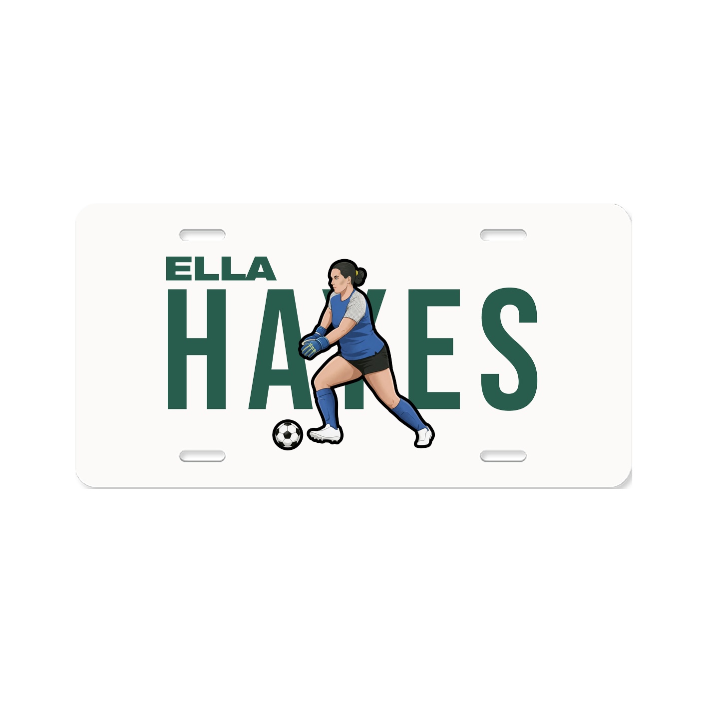 License Plate — Player Name in Classic