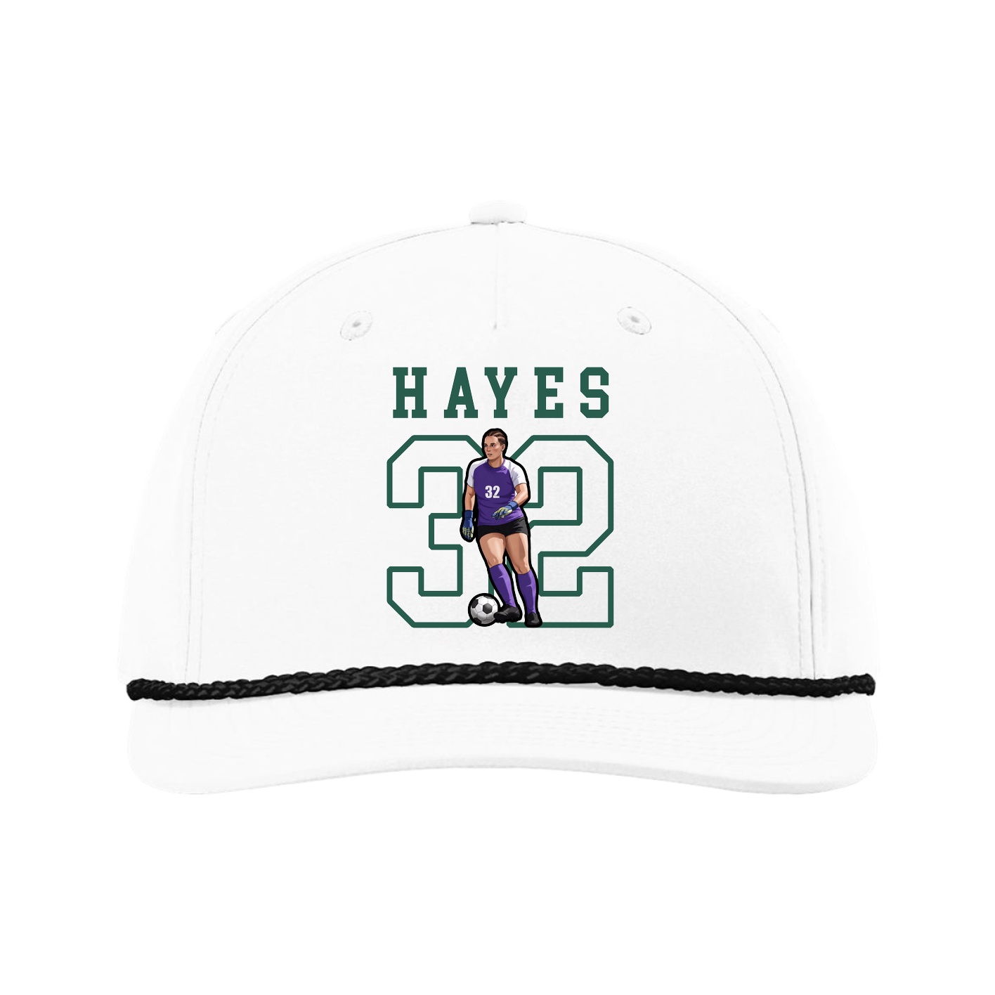 Five-Panel Classic Rope Cap — Shirsey in White