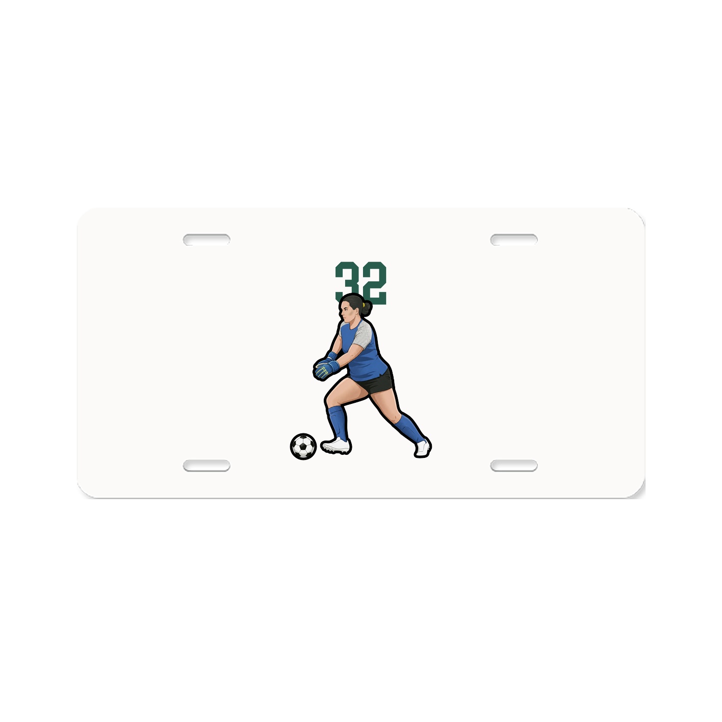 License Plate — Number Top in Classic