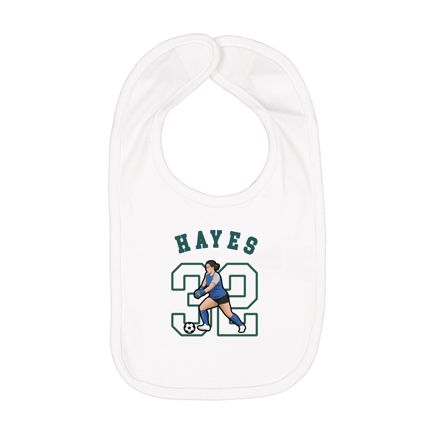 Infant Bib — Shirsey Arch in White