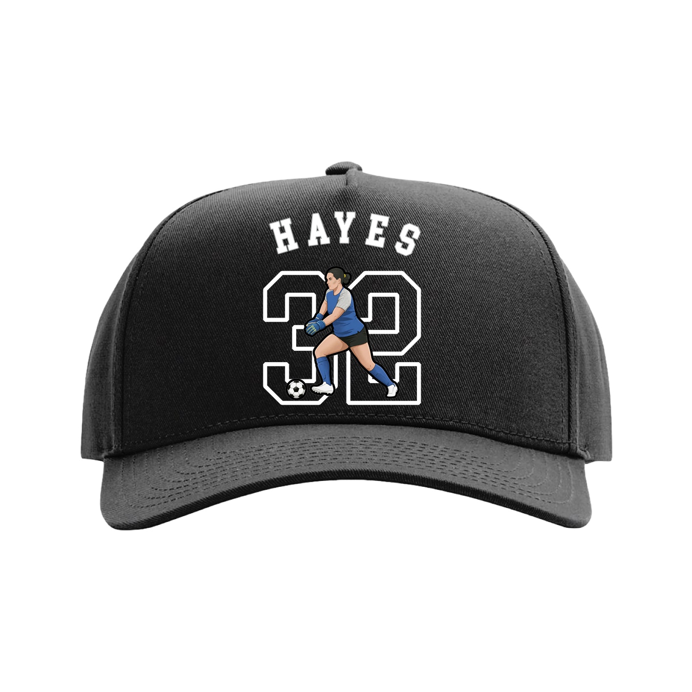 Full Fabric Five-Panel Champ Cap — Shirsey Arch in Black