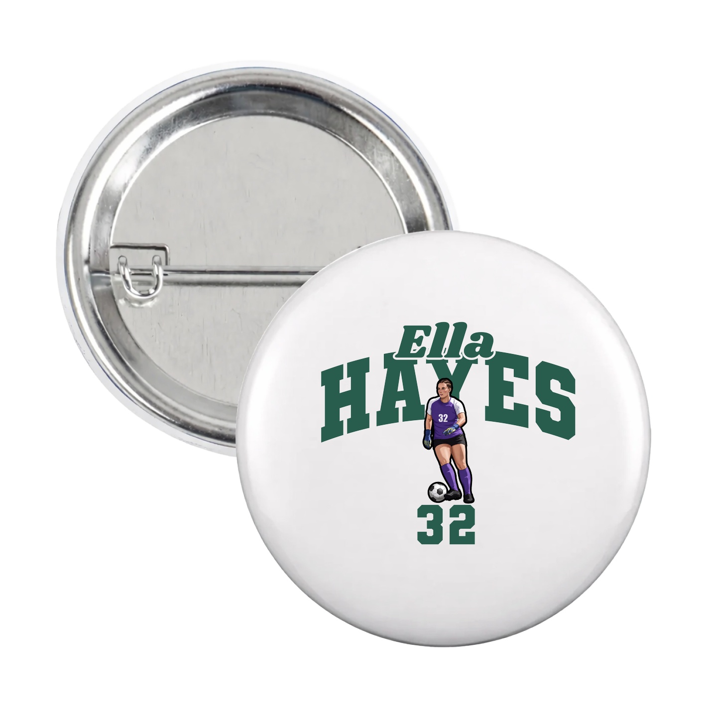 Game Day Button — Signature Arch in White