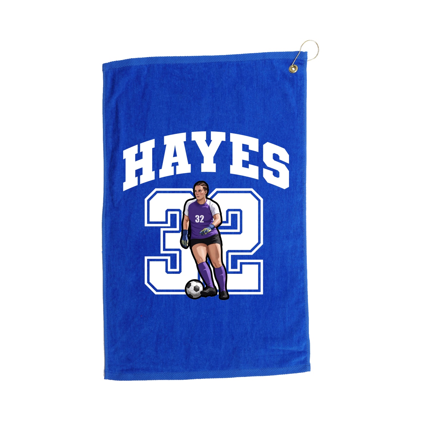 Golf Towel — Number in Royal