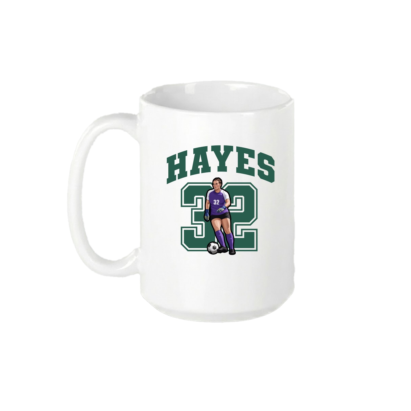 15oz Coffee Mug — Number in White