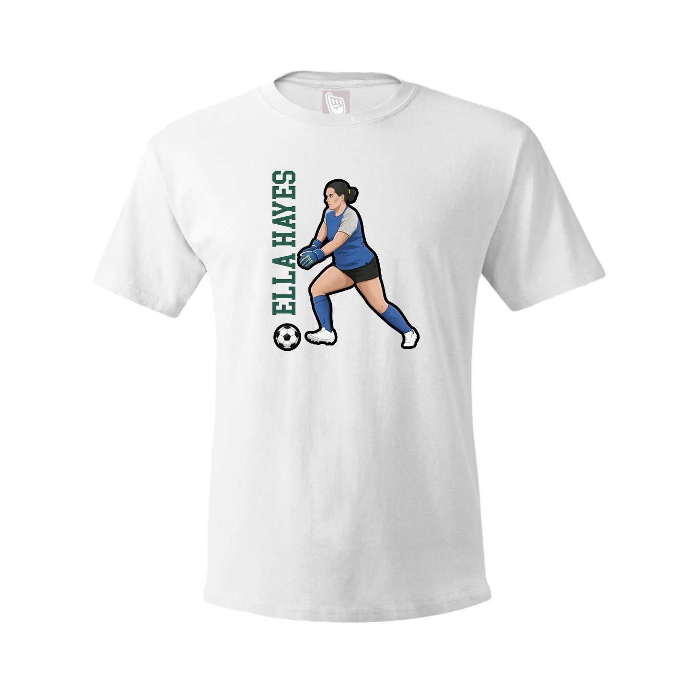 Tee — Name Vertical in White