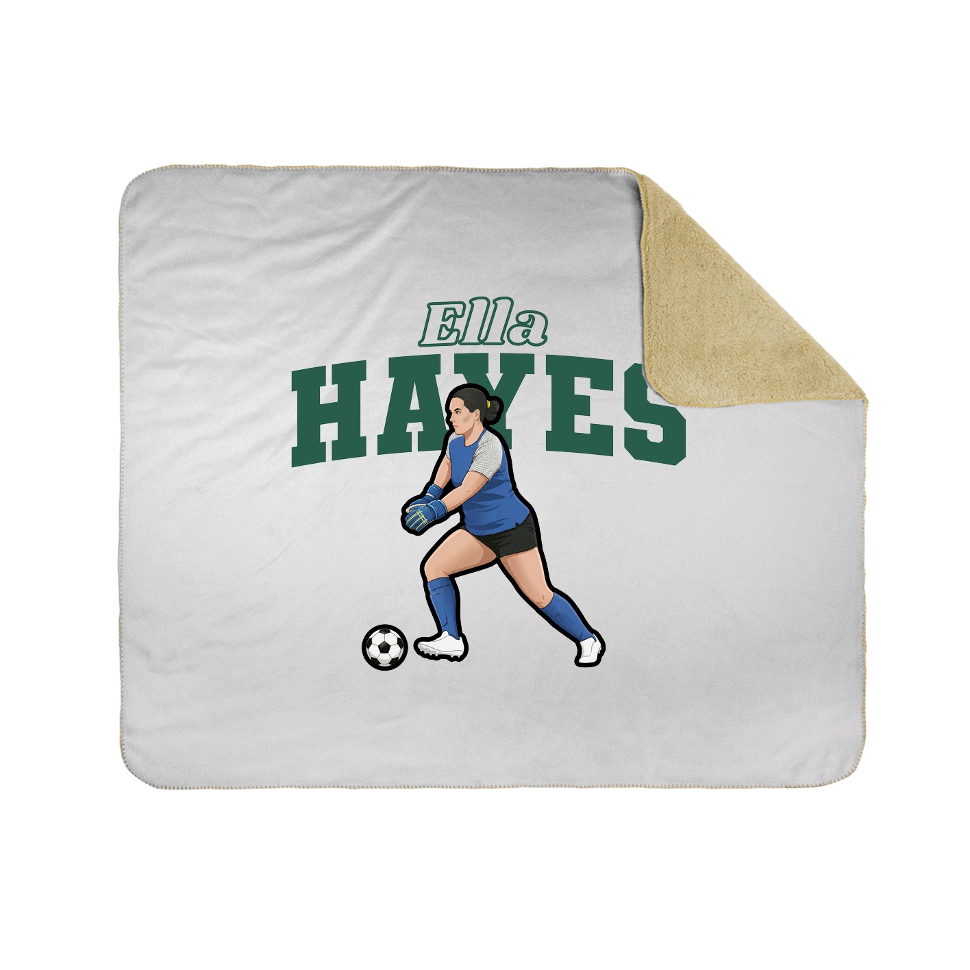 Throw Blanket — Name Arch in White