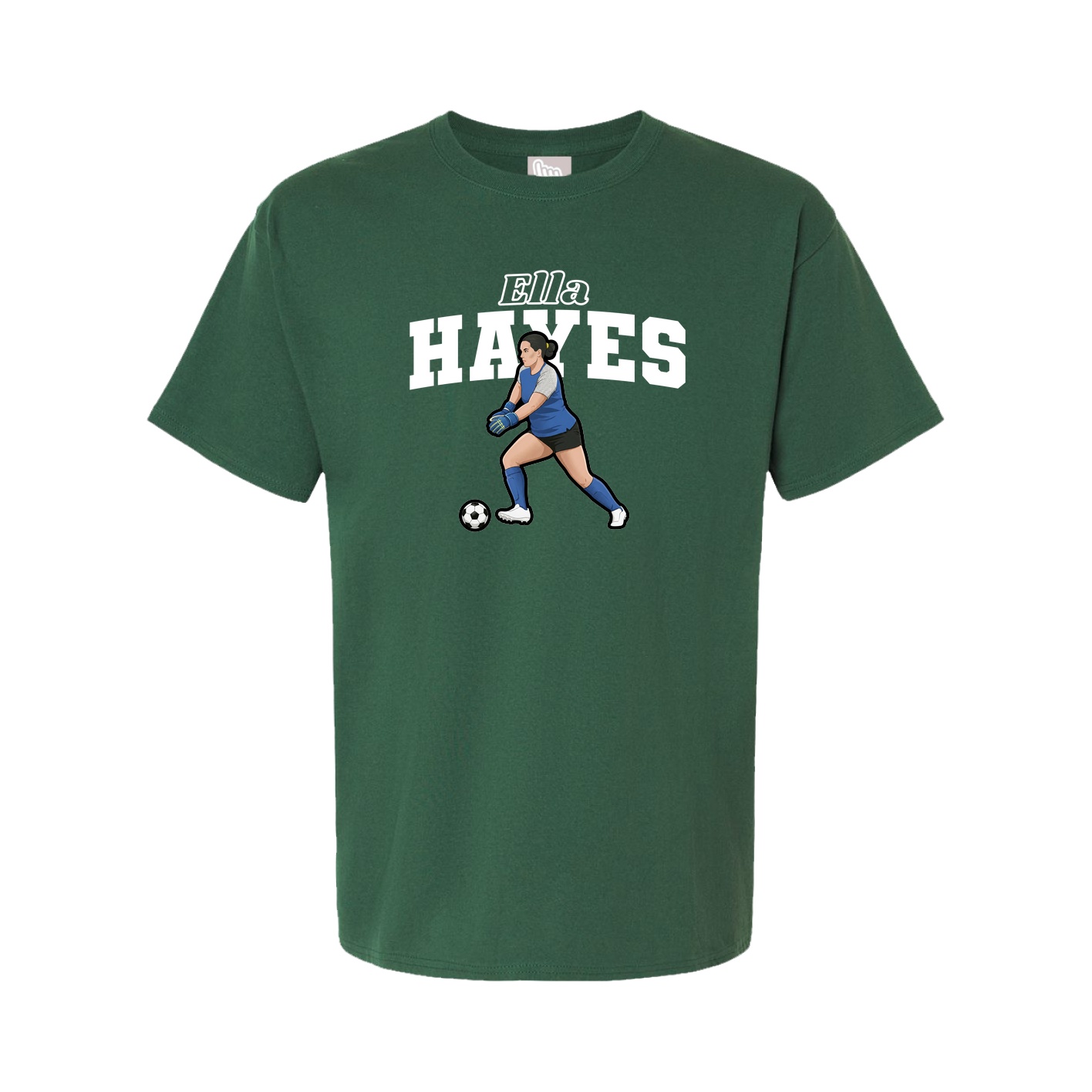 Youth Tee — Name Arch in Green