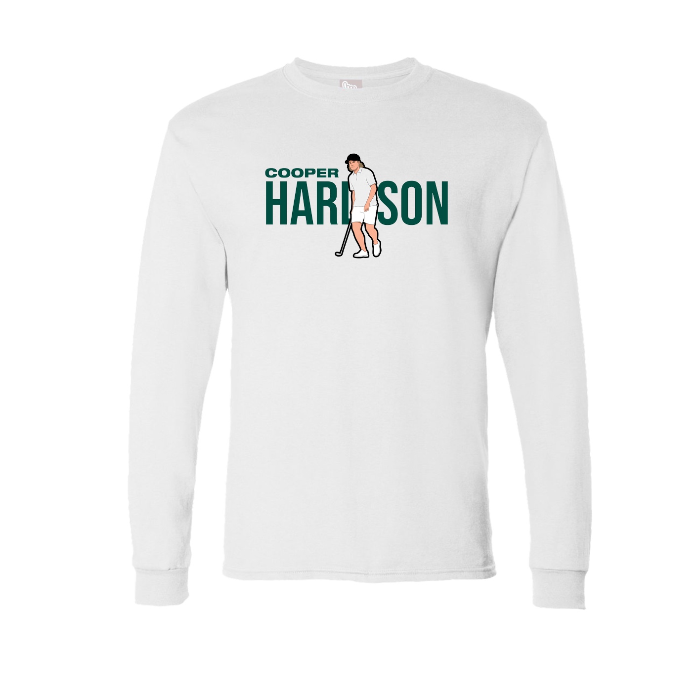 Long Sleeve Tee — Player Name in White