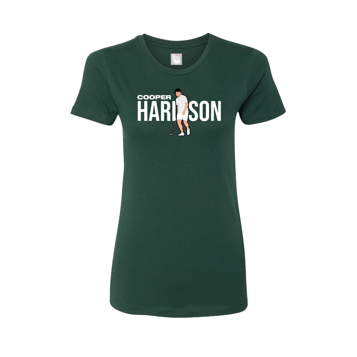 Womens Tee — Player Name in Green