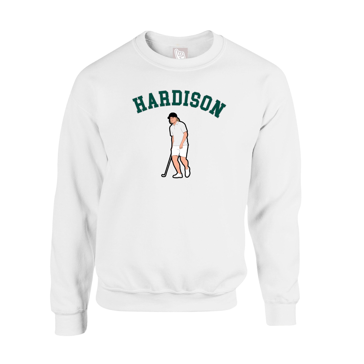Fleece Crew — Shirsey Arch in White