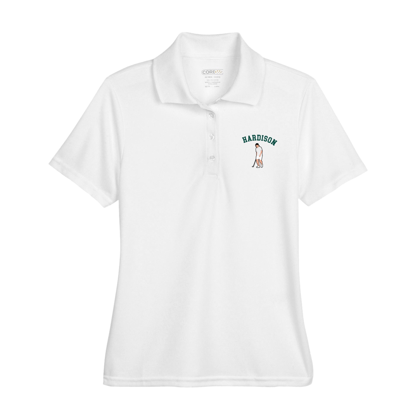 Womens Performance Polo — Shirsey Arch in White