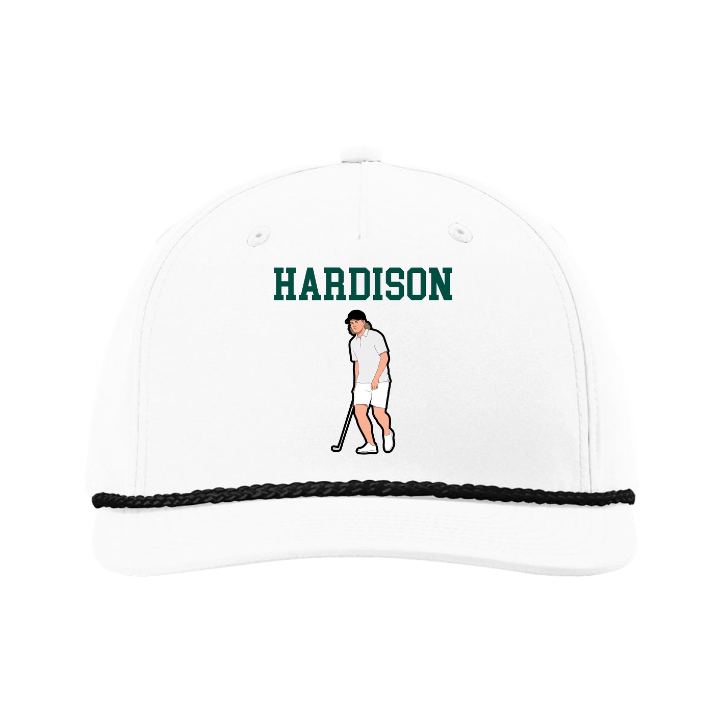 Five-Panel Classic Rope Cap — Shirsey in White