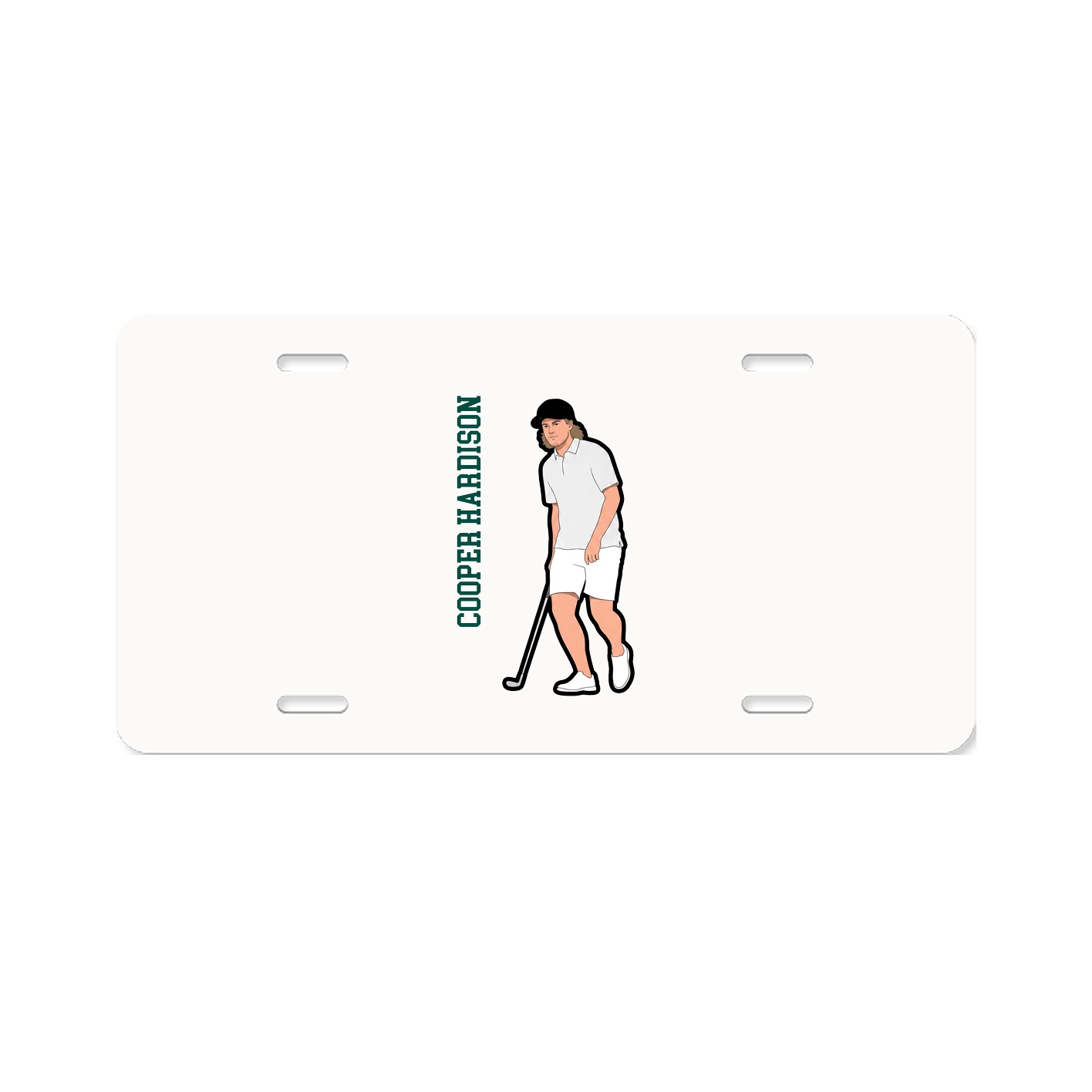 License Plate — Name Vertical in Classic
