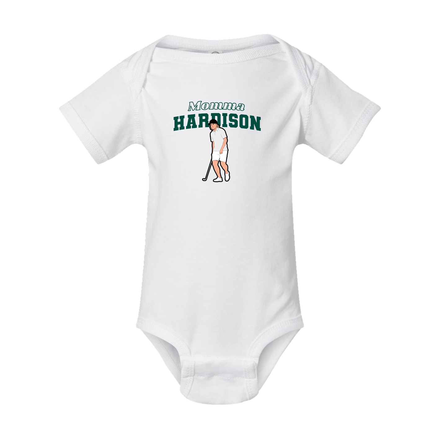 Baby Onesie — Mothers Day Block in White