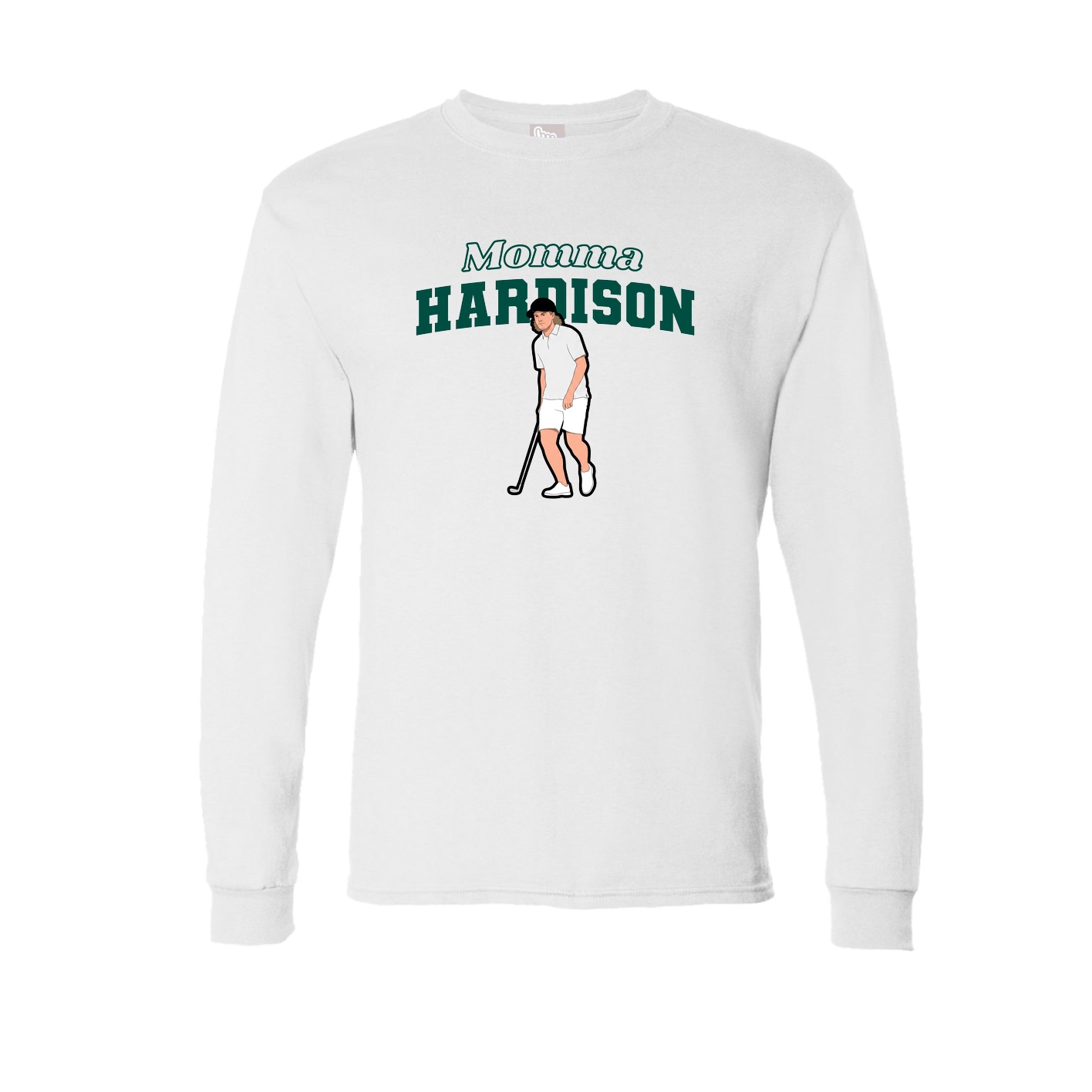 Long Sleeve Tee — Mothers Day Block in White