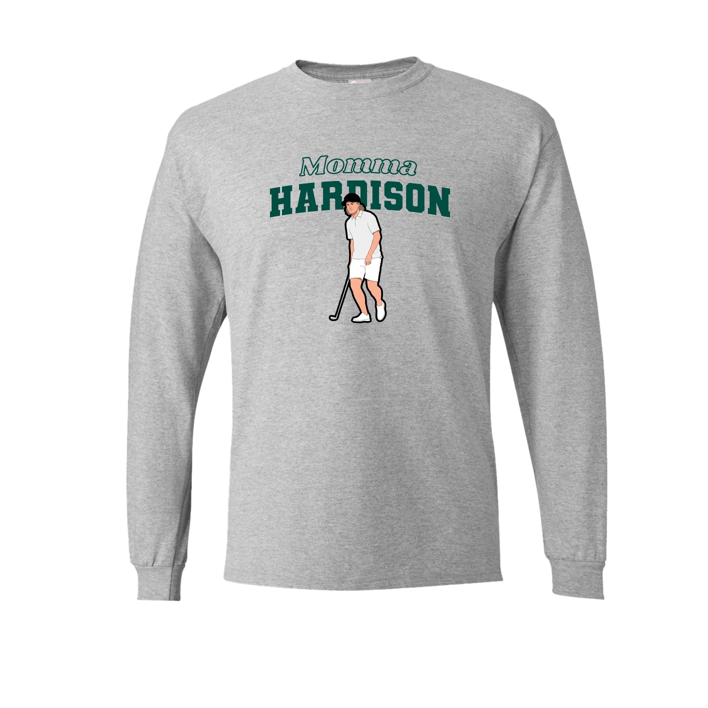 Long Sleeve Tee — Mothers Day Block in Grey