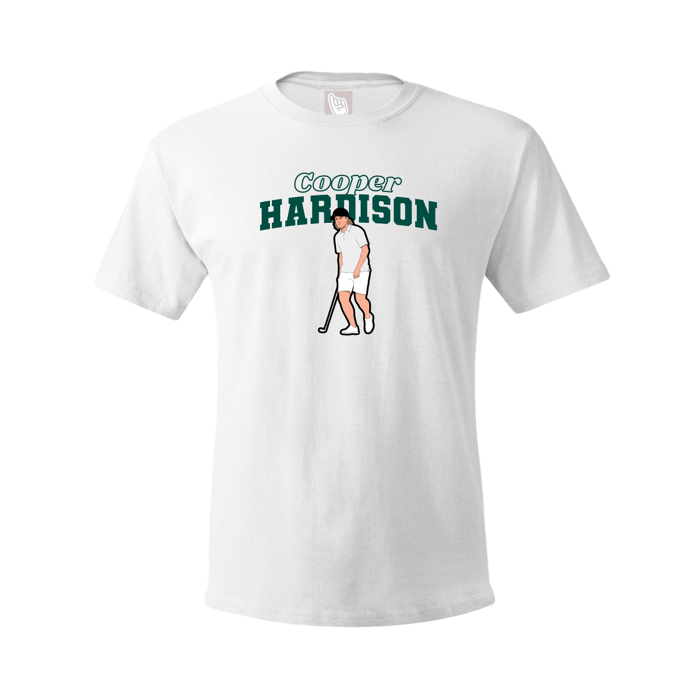 Youth Tee — Name Arch in White