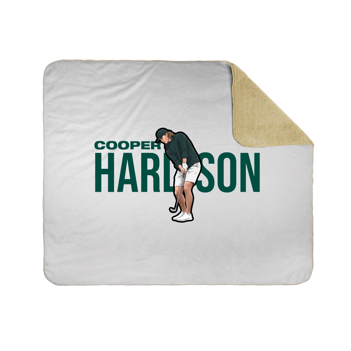 Throw Blanket — Player Name in White