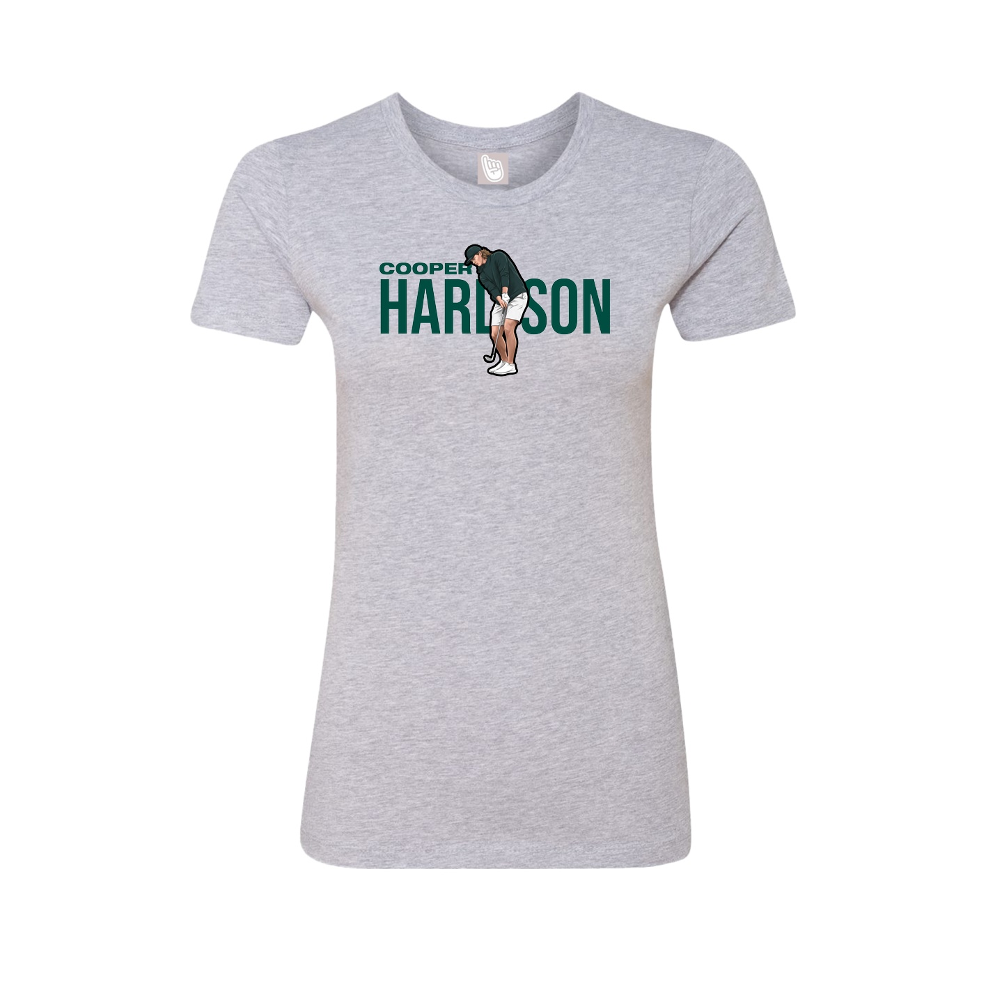 Womens Tee — Player Name in Grey