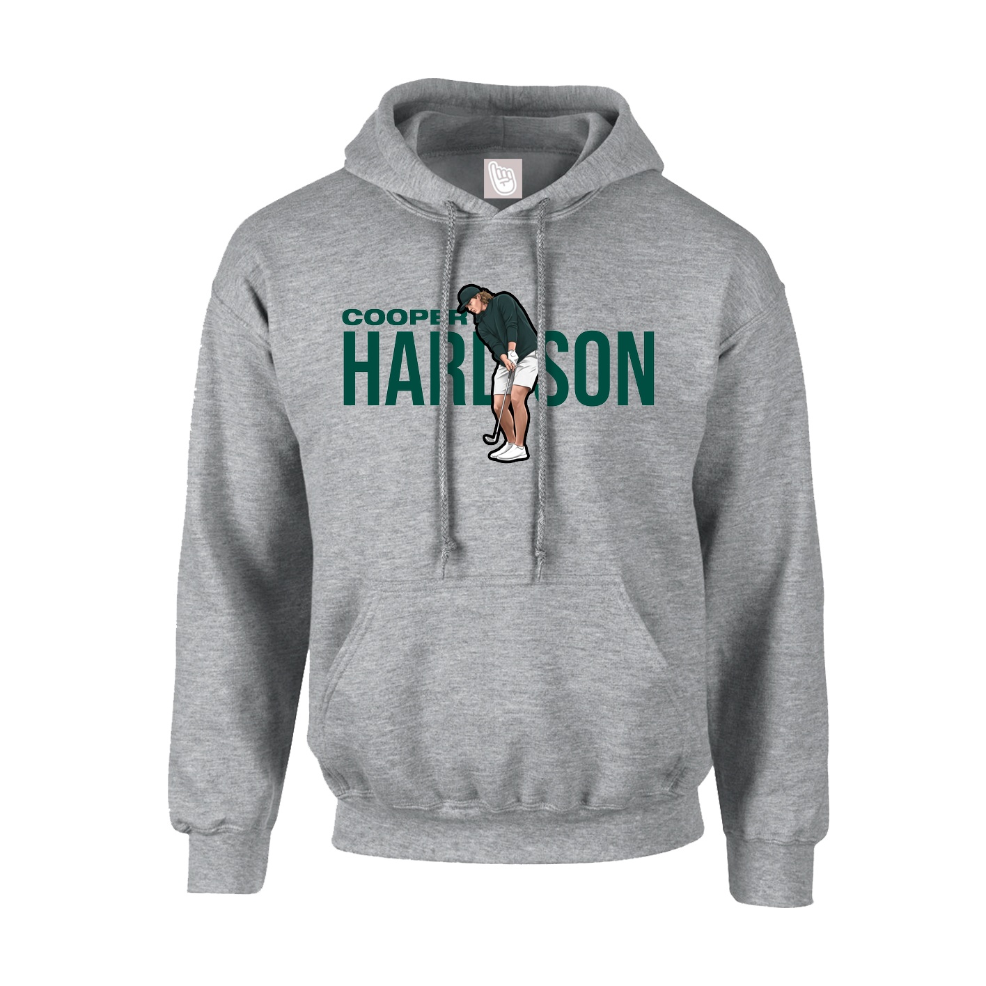 Hoodie — Player Name in Grey