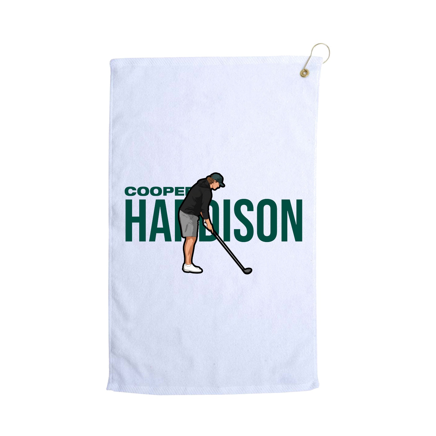 Golf Towel — Player Name in White