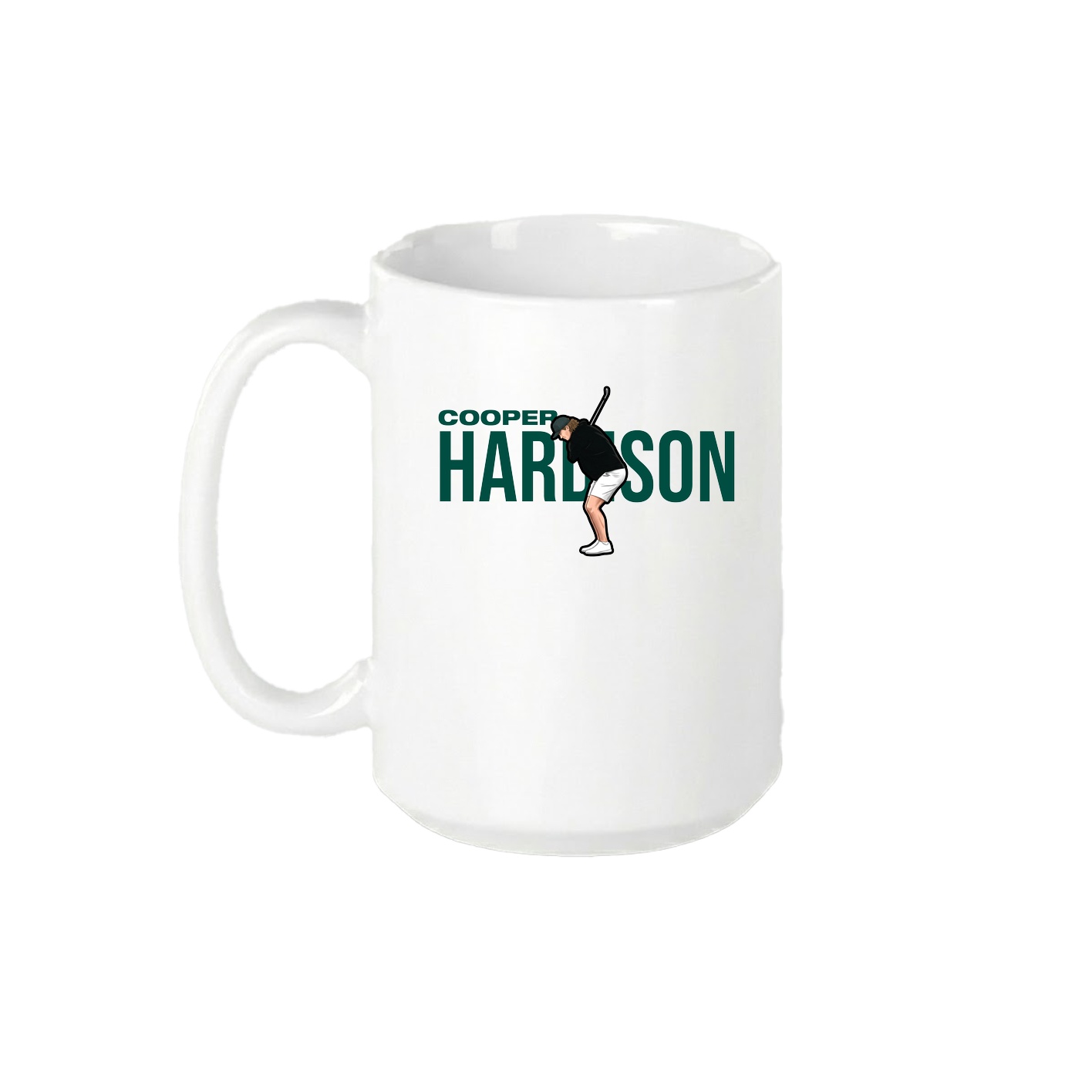 15oz Coffee Mug — Player Name in White