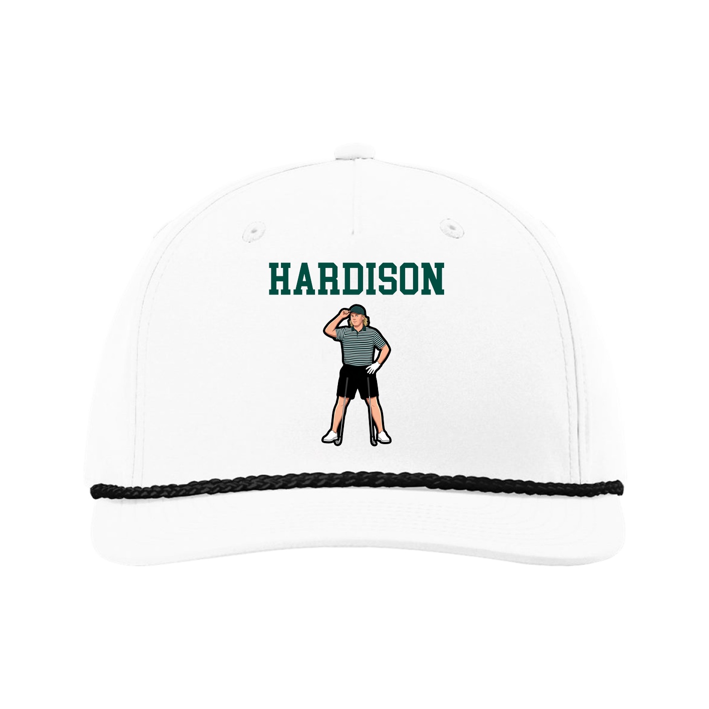 Five-Panel Classic Rope Cap — Shirsey in White