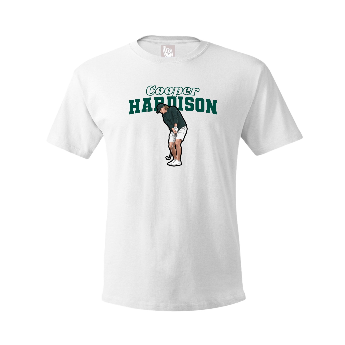 Youth Tee — Name Arch in White