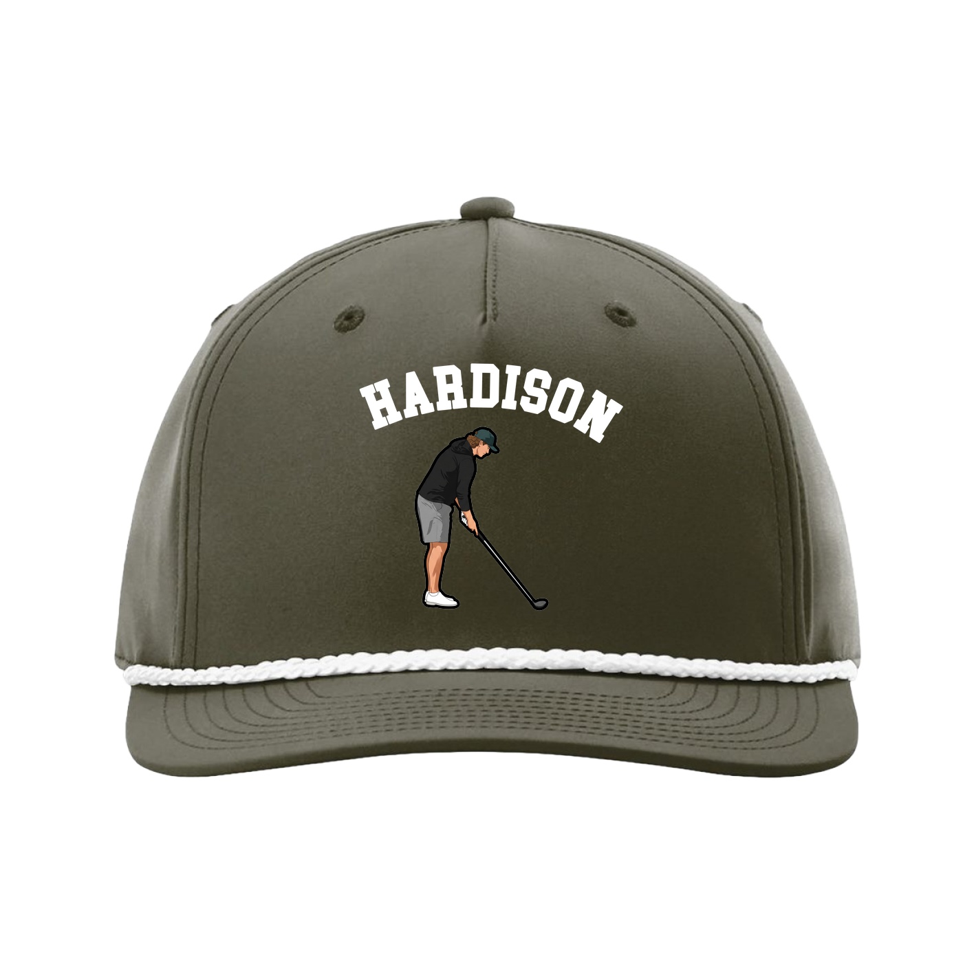 Five-Panel Classic Rope Cap — Shirsey Arch in Green