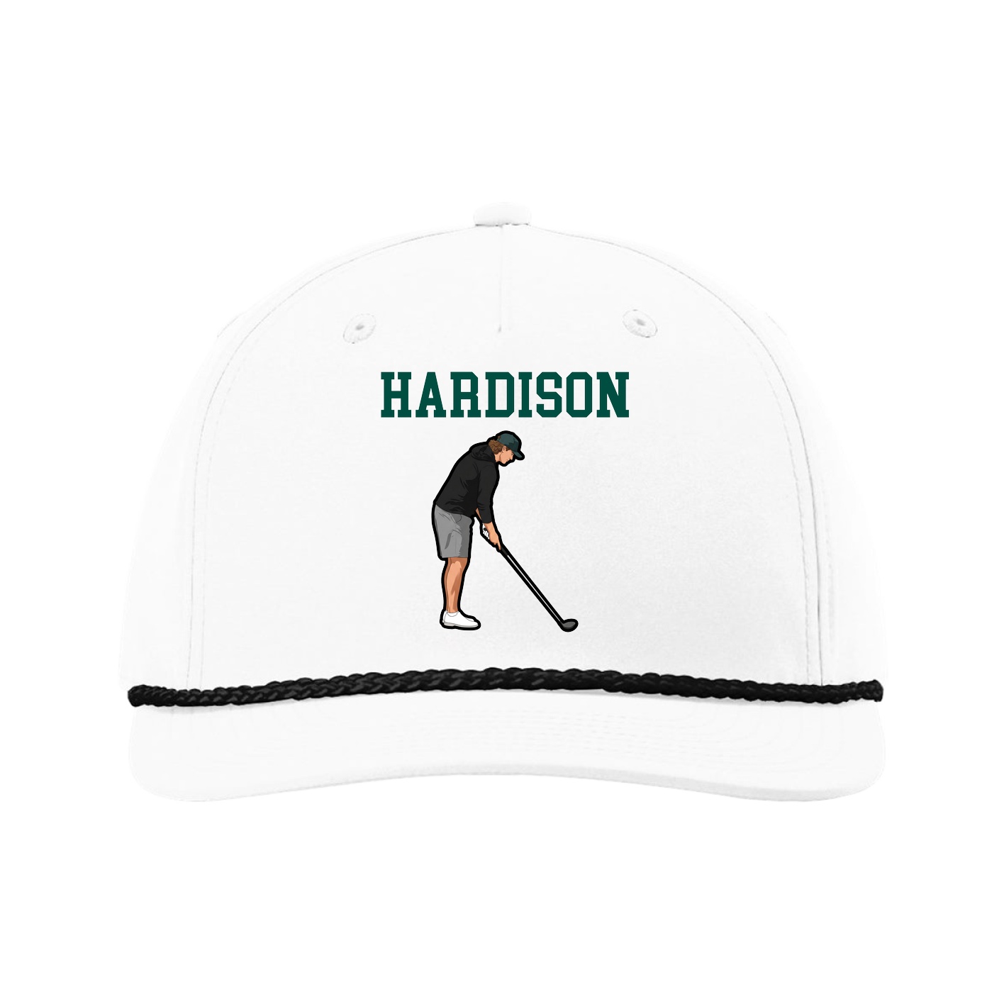 Five-Panel Classic Rope Cap — Shirsey in White