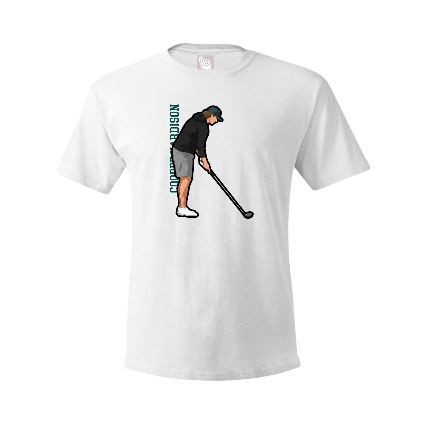 Youth Tee — Name Vertical in White