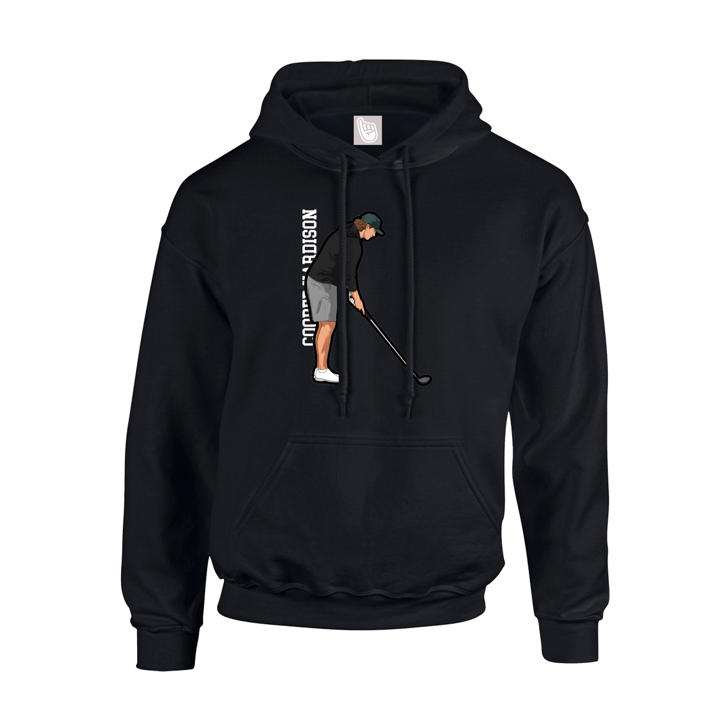 Youth Hoodie — Name Vertical in Black