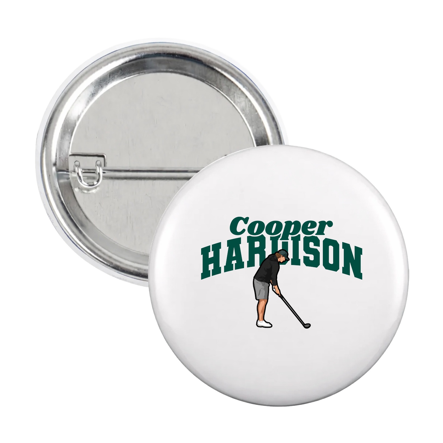 Game Day Button — Signature Arch in White