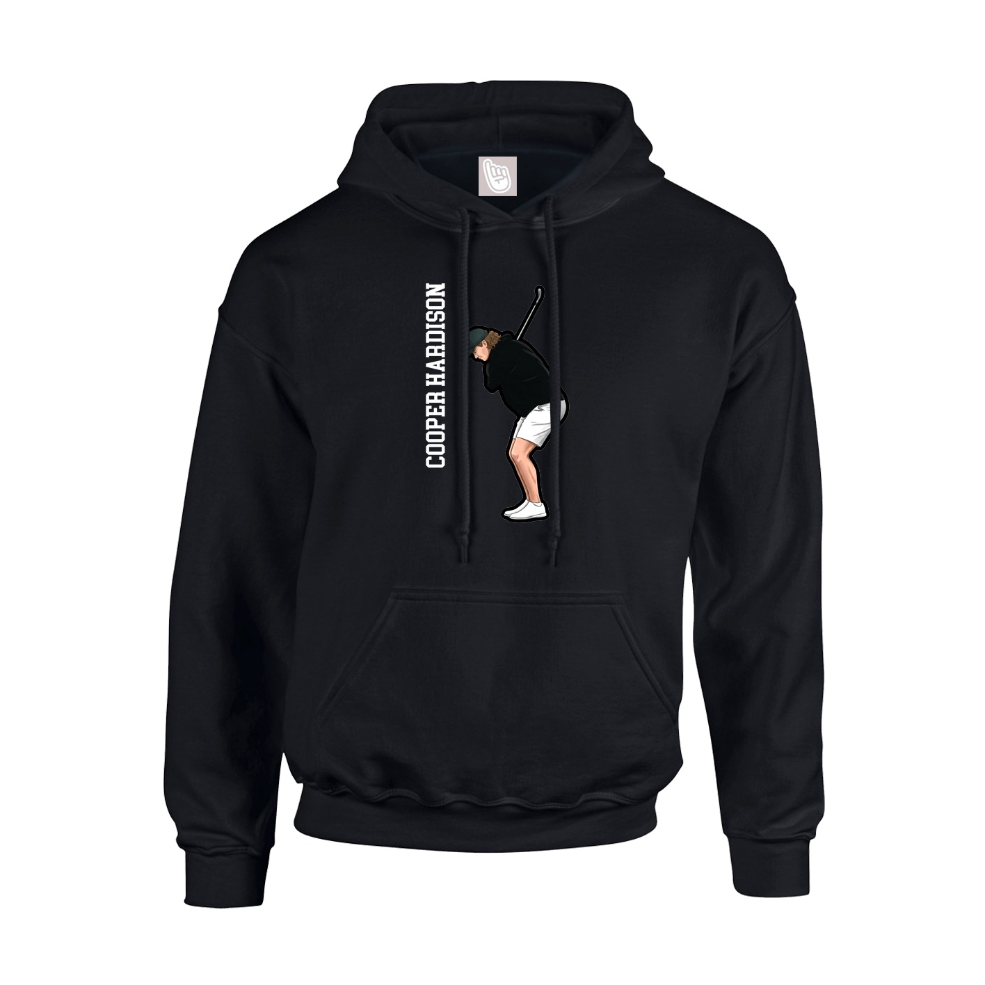 Youth Hoodie — Name Vertical in Black
