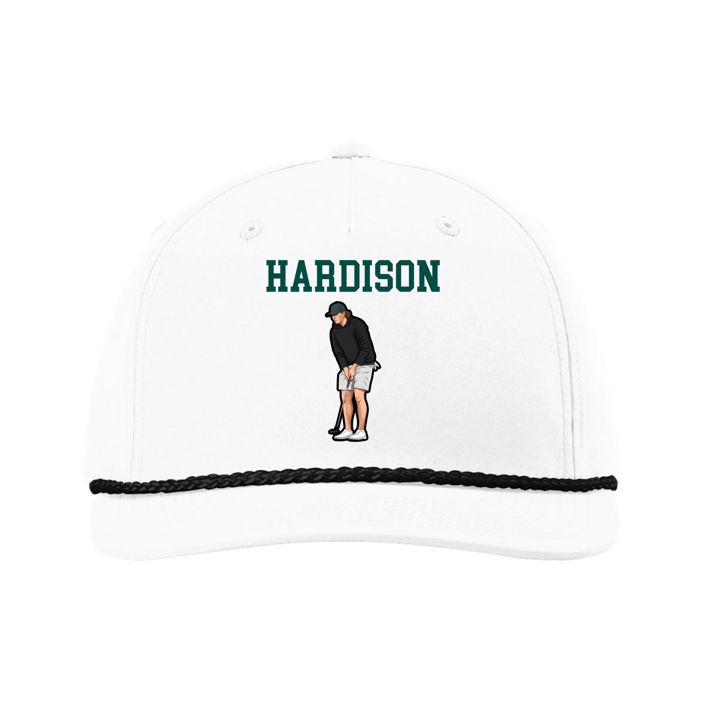 Five-Panel Classic Rope Cap — Shirsey in White