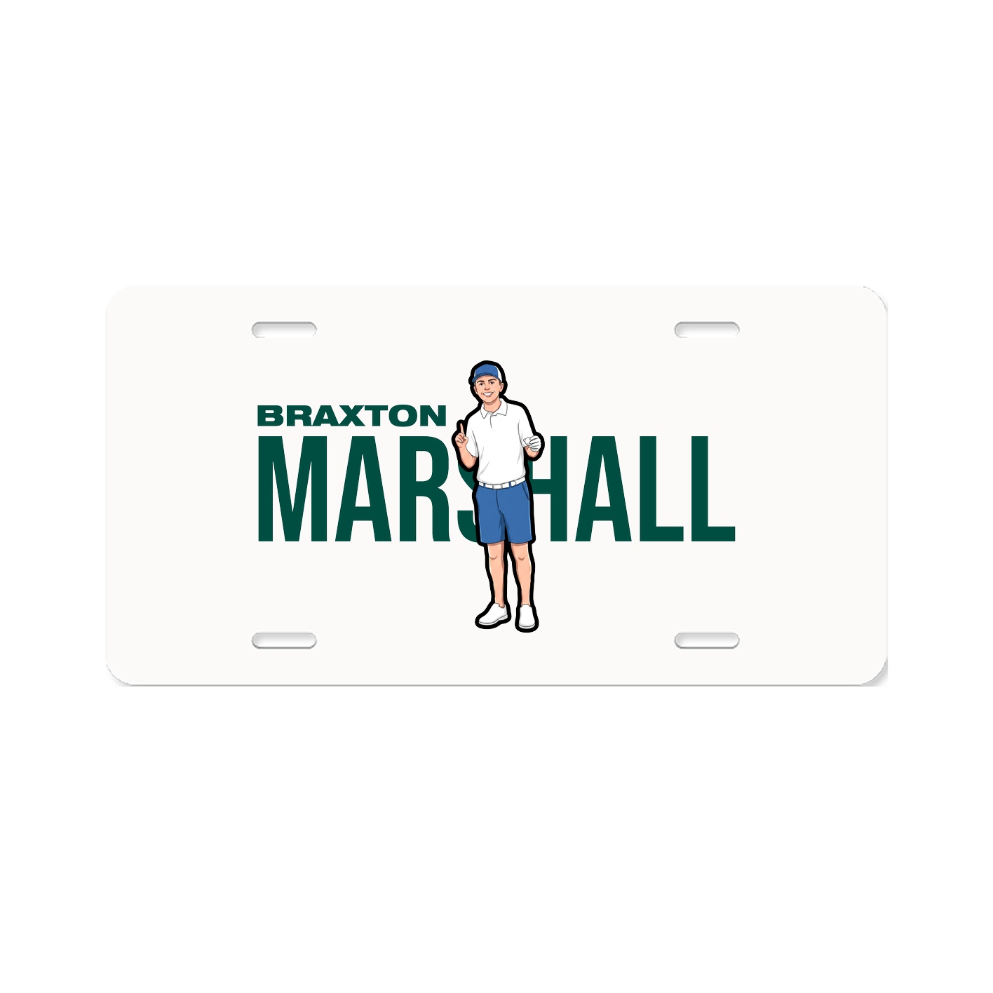 License Plate — Player Name in Classic