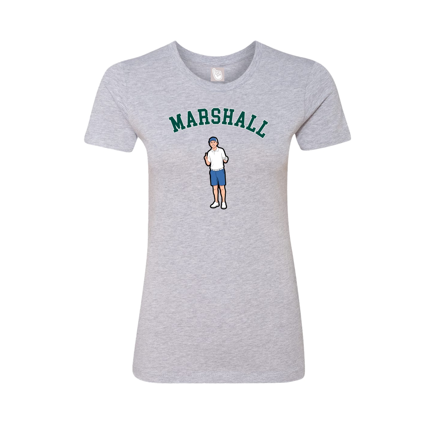 Fitted Women's Tee — Shirsey Arch in Grey