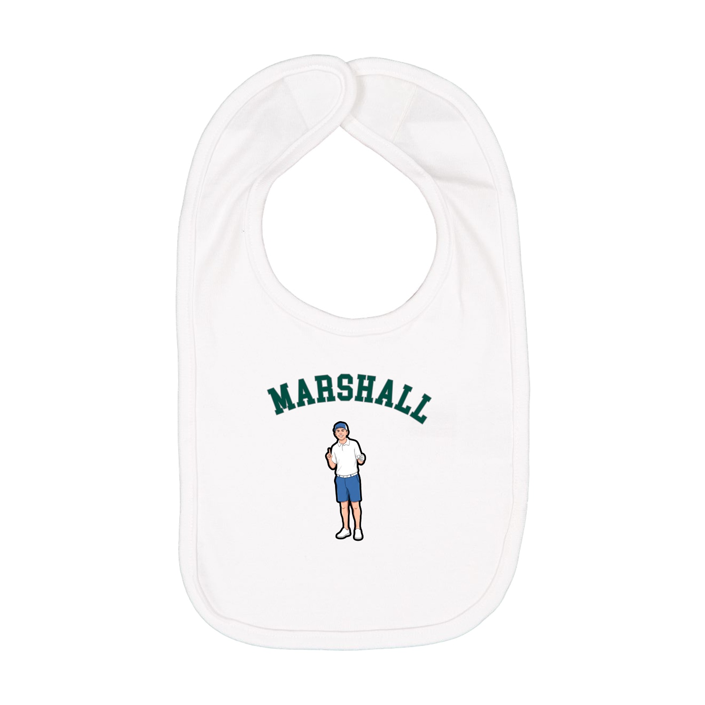 Infant Bib — Shirsey Arch in White