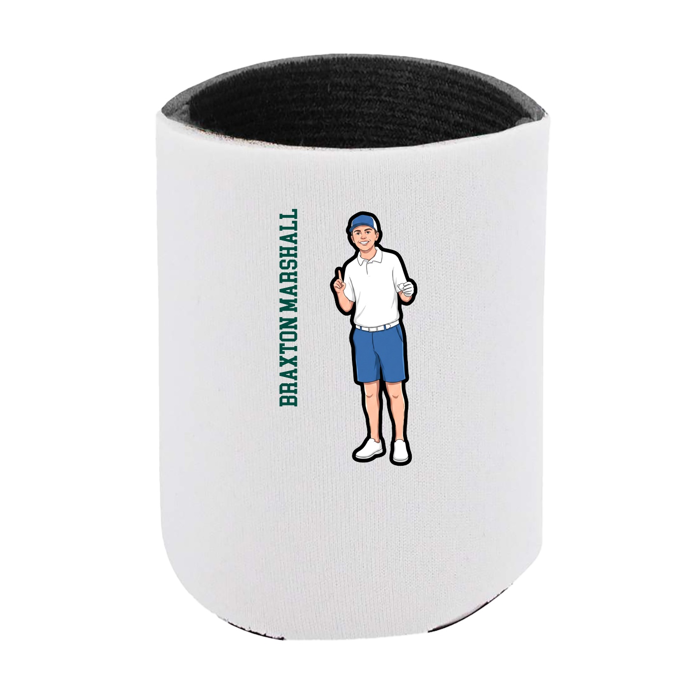Can Holder — Name Vertical in White