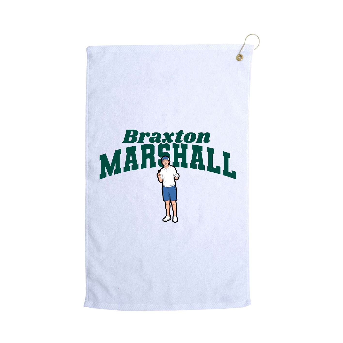 Golf Towel — Signature Arch in White