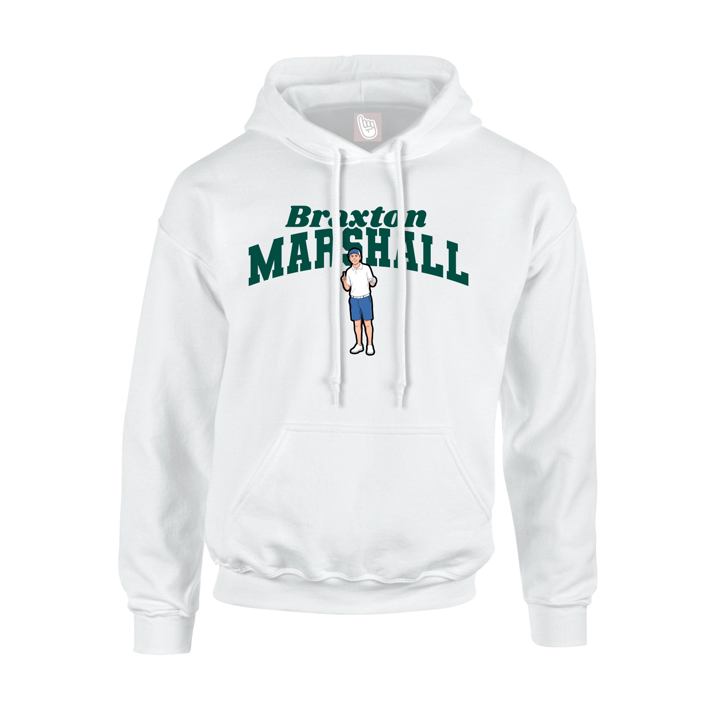 Hoodie — Signature Arch in White