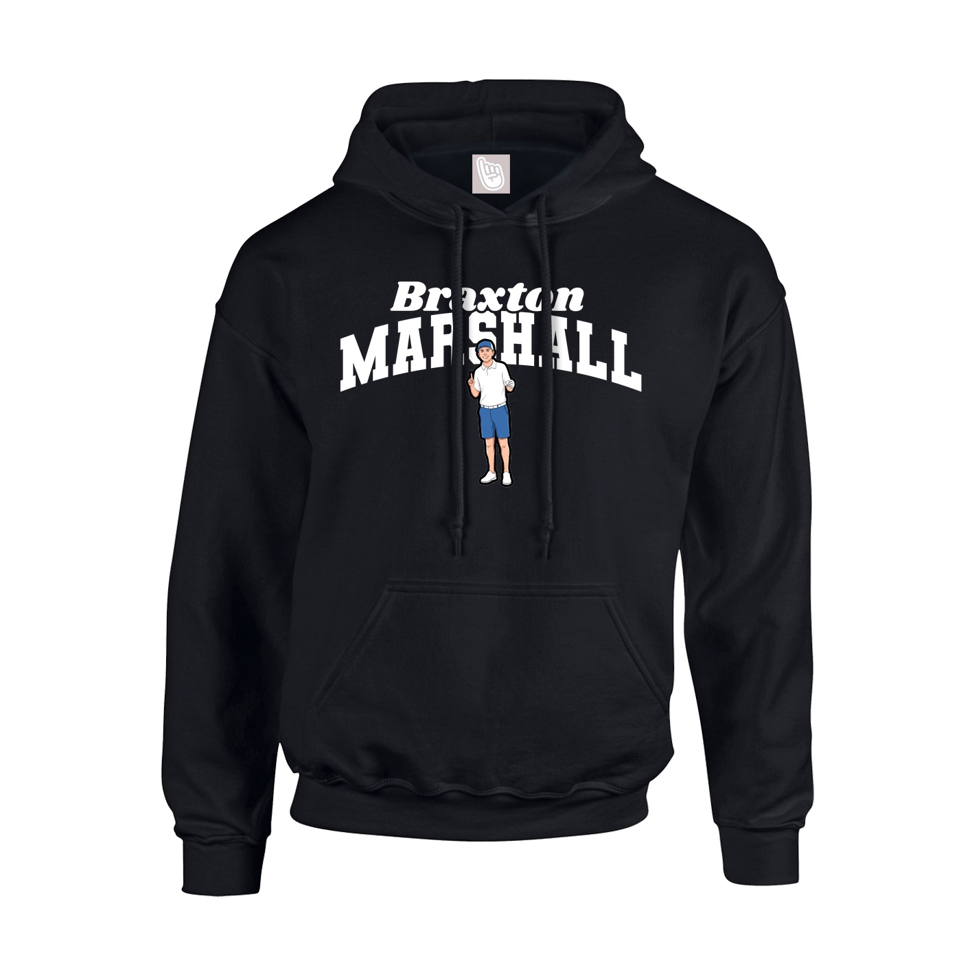 Youth Hoodie — Signature Arch in Black