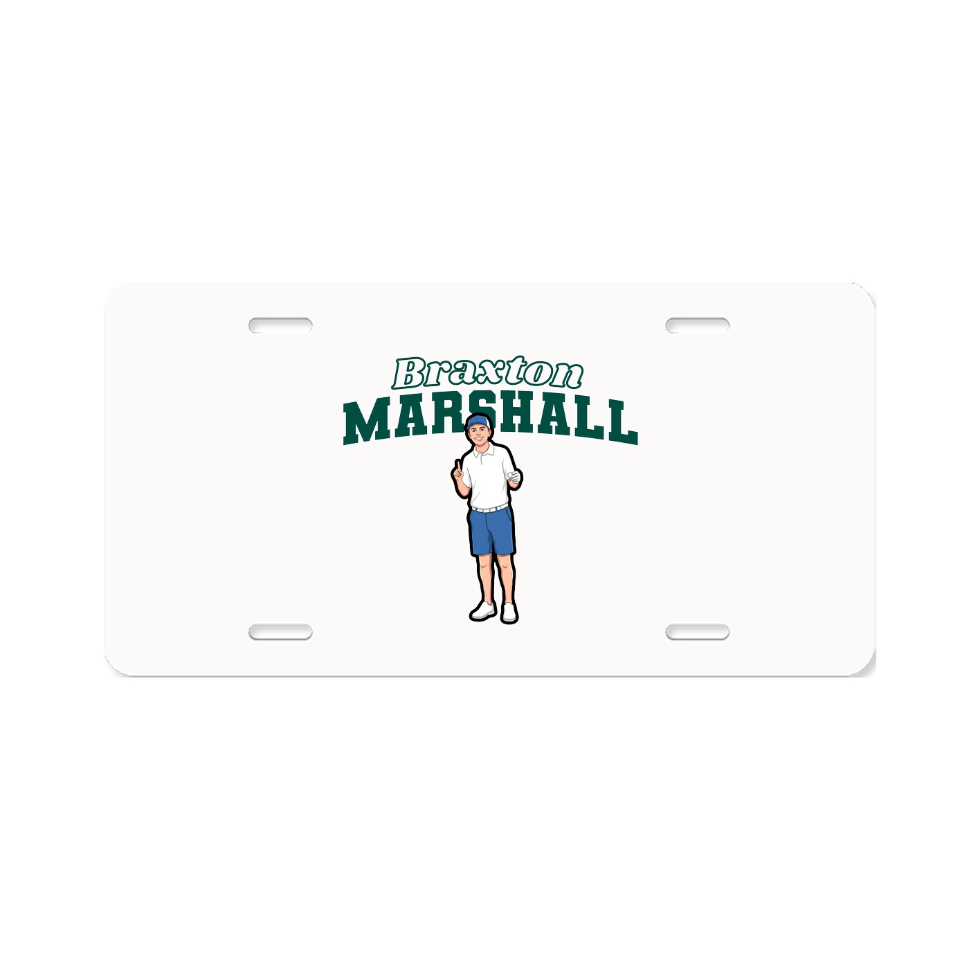 License Plate — Name Arch in Classic