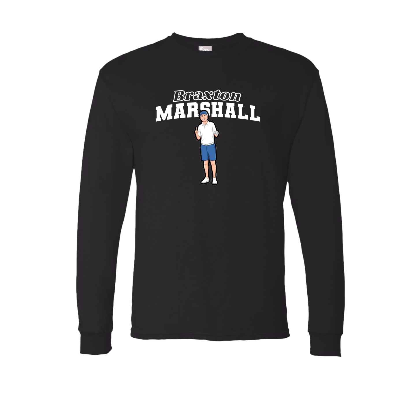 Long Sleeve Tee — Name Arch in Black