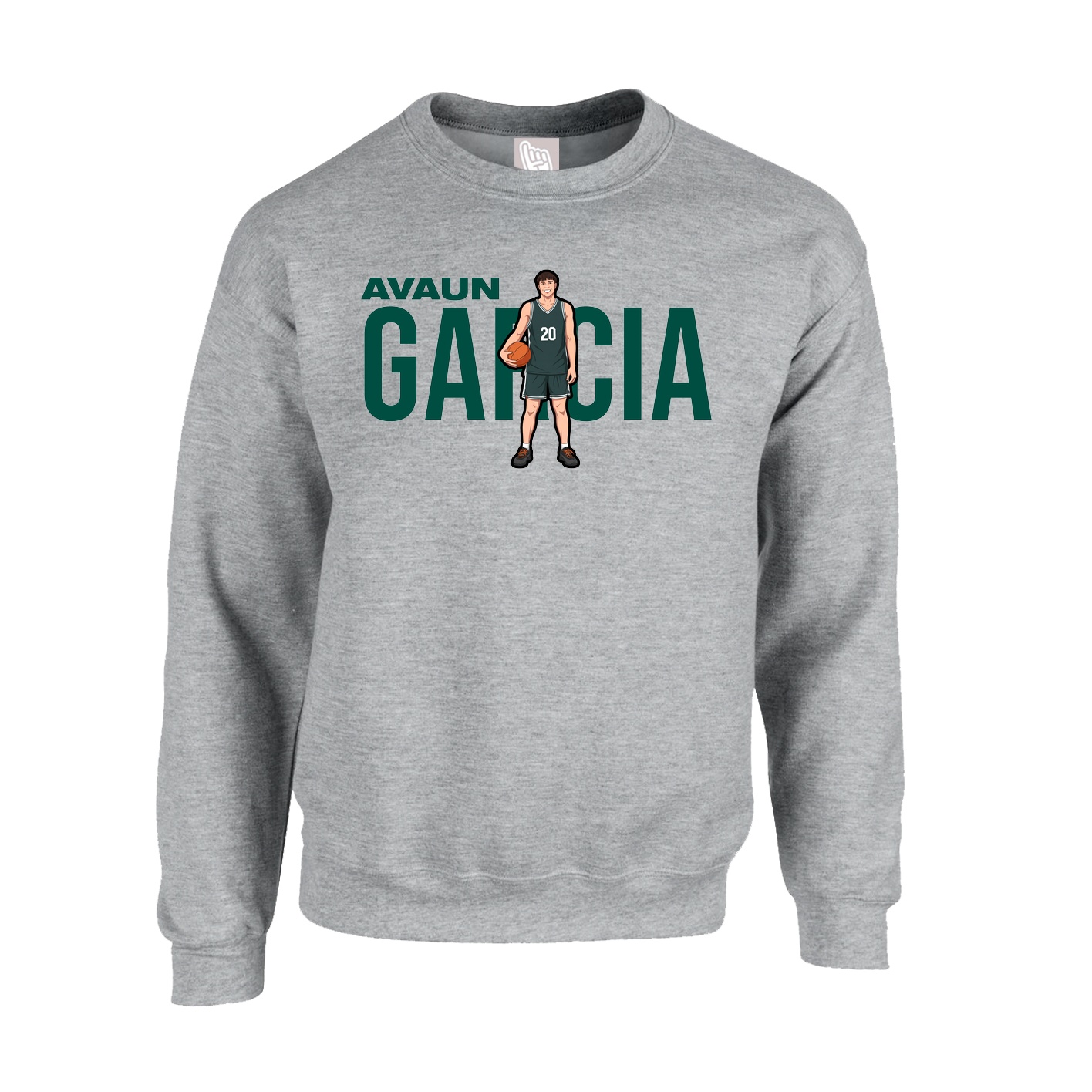 Fleece Crew — Player Name in Grey