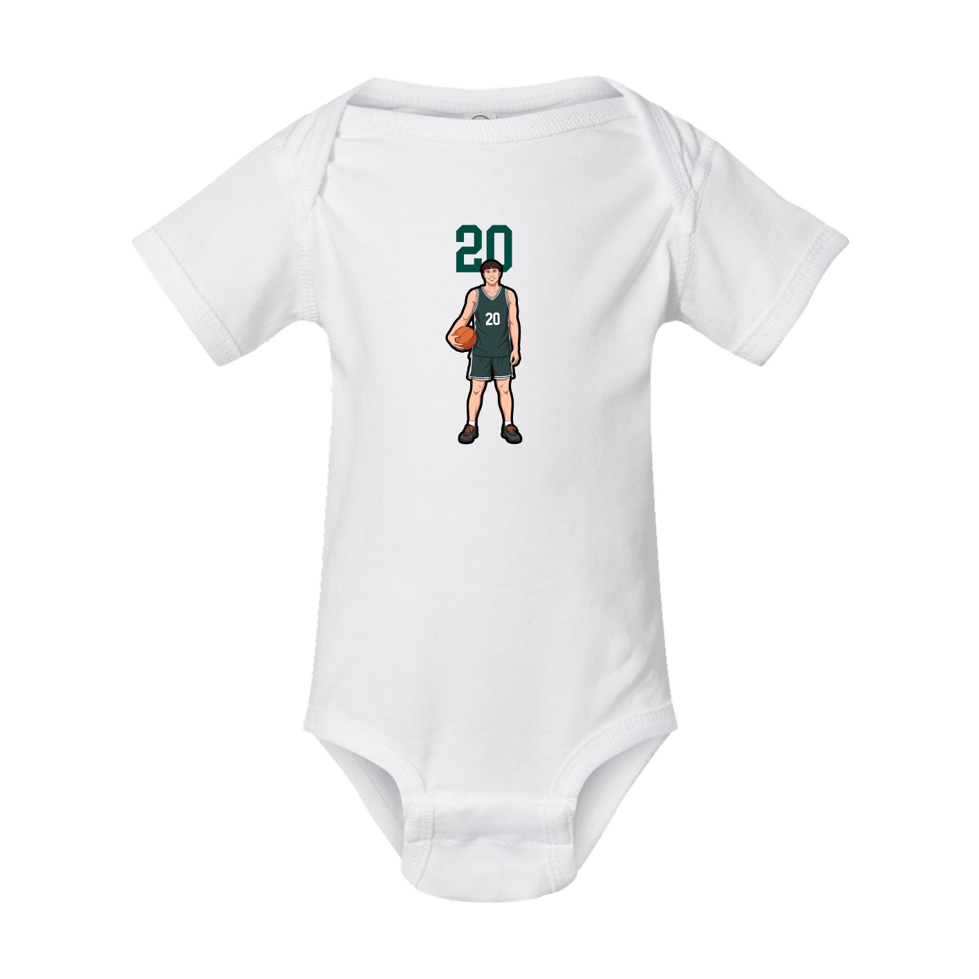 Baby Onesie — Number Top in White